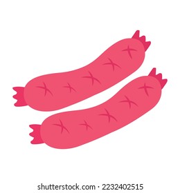 sausages isometric icon, vector design 