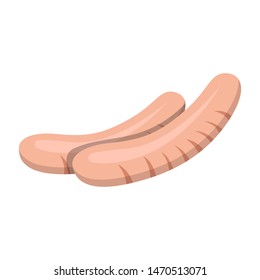 Sausages isometric icon. Vector illustration.