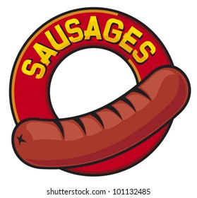 sausages label (sign)