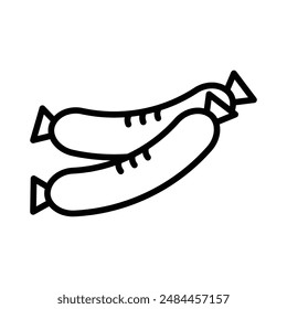 sausages linear logo mark in black and white