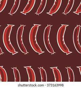 Sausages pattern.Seamless Background Of Sausages