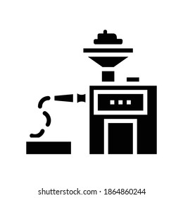 sausages production glyph icon vector. sausages production sign. isolated contour symbol black illustration