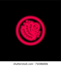 Sausages red glowing neon ui ux icon. Glowing sign logo vector