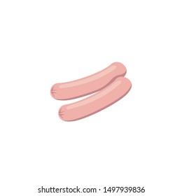 Sausages vector 3d isometric, color web icons set, new flat style. Creative illustration design, idea for infographics.