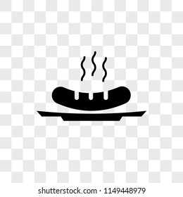 Sausages vector icon on transparent background, Sausages icon