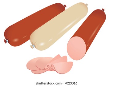 Sausages. Vector illustration.