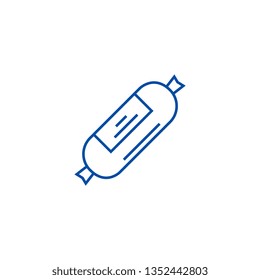 Sausages,ham line icon concept. Sausages,ham flat  vector symbol, sign, outline illustration.