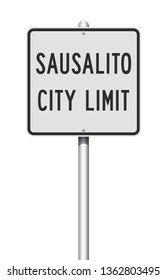 Sausalito City Limit road sign