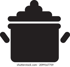 A sausepan icon. A symbol of a sausepan and a pan..eps