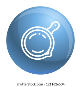 Saute pan icon. Outline saute pan vector icon for web design isolated on white background