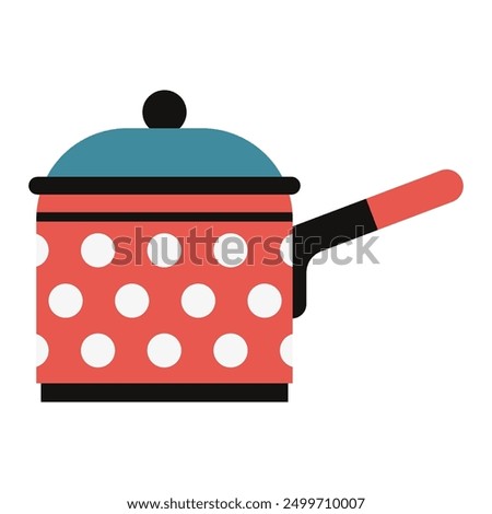 Saute pan vector cartoon illustration isolated on a white background.
