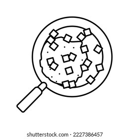 sauteed onion line icon vector. sauteed onion sign. isolated contour symbol black illustration
