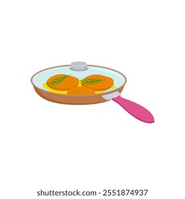 Sauteing Flat Icon, Vector illustration