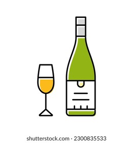 sauvignon blanc white wine color icon vector. sauvignon blanc white wine sign. isolated symbol illustration