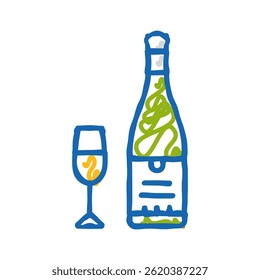 sauvignon blanc white wine doodle icon sketch vector. sauvignon blanc white wine sign. isolated symbol illustration
