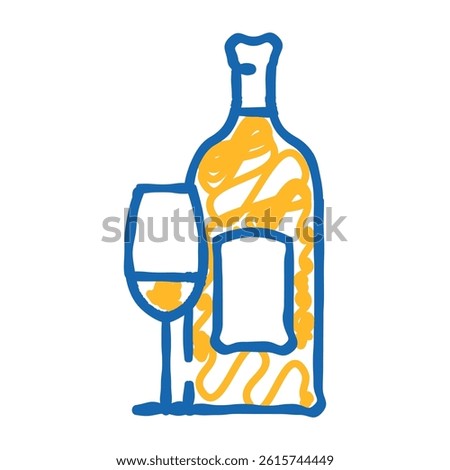 sauvignon blanc white wine doodle icon sketch vector. sauvignon blanc white wine sign. isolated symbol illustration
