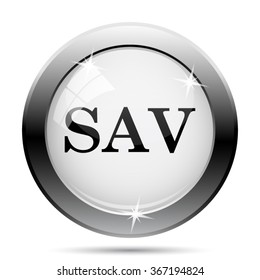 SAV icon. Internet button on white background. EPS10 vector.