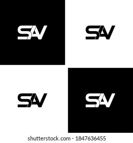 sav letter original monogram logo design