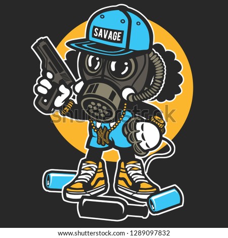 Savage cartoon character