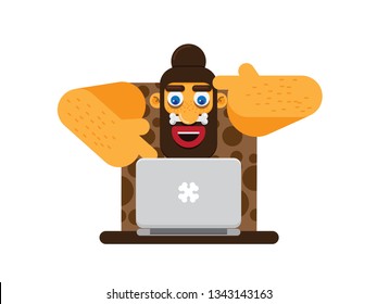 savage at the computer