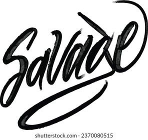 Savage. Streetstyle Vector File. Savage lettering slogan. Custom hand lettering good for print, greeting cards, flyer, tshirt design, postcard, poster social media, etc. Vector Illustration.