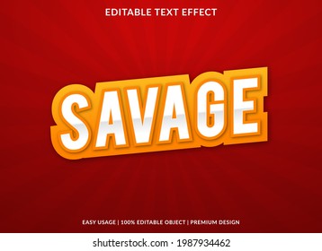 plantilla de efectos de texto salvaje con estilo abstracto para el logotipo y la marca de negocios