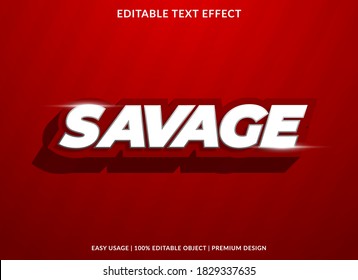 Savage Text Effect Template With Bold And 3d Style Use For Business Logo And Brand