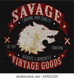 savage t-shirt graphic design