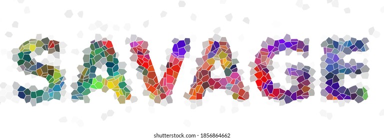 SAVAGE, Typography text vector design.