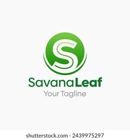 Savana Leaf Logo Design Template: Merging Letter S with Nature Symbol. This modern alphabet-inspired logotype is perfect for Technology, Business, Organizations, Personal Branding, and more.