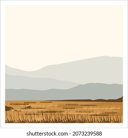 savanah and the mountain for illustration background and image