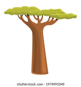 Savanna baobab icon. Cartoon of Savanna baobab vector icon for web design isolated on white background