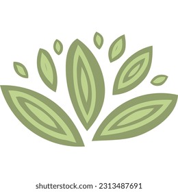 Savanna bush, shrub hand drawn illustration. Flat style design, isolated vector. Savanna landscape, grassland plant, flora, botanical, scene creator element