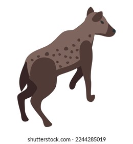 Savanna dog icon isometric vector. Hyena animal. Nature animal