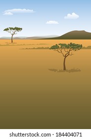 Savanna landscape background