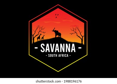 savanna south africa color orange and yellow