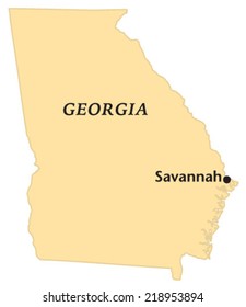 Savannah, Georgia locate map