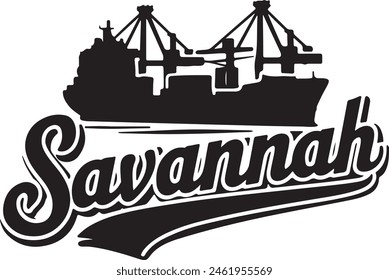 Savannah Georgia Vector Illustration Design