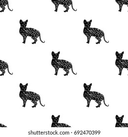Savannah icon in black style isolated on white background. Cat breeds symbol stock vector illustration.