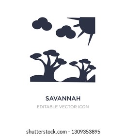 savannah icon on white background. Simple element illustration from Nature concept. savannah icon symbol design.