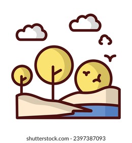 Savannah icon vector stock illustration