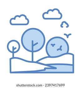 Savannah icon vector stock illustration
