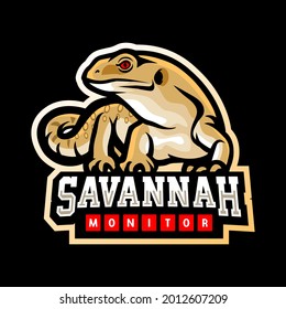 Savannah Monitor mascot. esport logo design