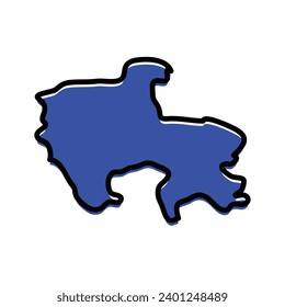 Savannah Region of Ghana vector map graphic