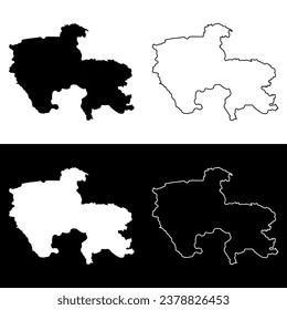 Savannah region map, administrative division of Ghana. Vector illustration.