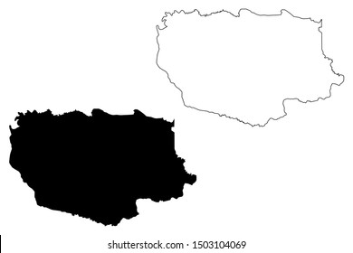 Savannakhet Province (Lao People's Democratic Republic, Muang Lao, Provinces of Laos) map vector illustration, sketch Savanh Nakhone map