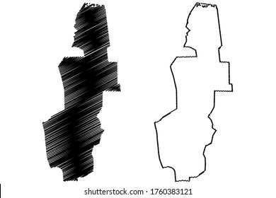 Savar City (Peoples Republic of Bangladesh, Dhaka Division) map vector illustration, scribble sketch City of Savar map