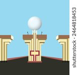 Savar dhaka EPZ Bangladesh, Vector illustration of Dhaka savar EPZ, City road, Front gate.