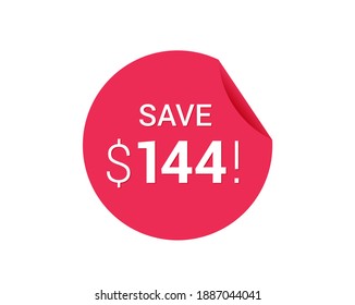 Save $144 dollars, $144 us dollar save