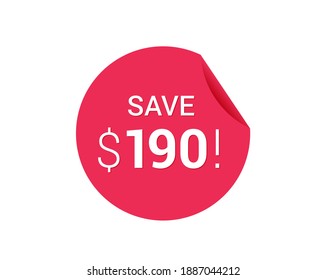 Save $190 dollars, $190 us dollar save